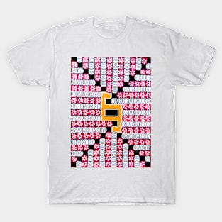 Pink and blue pattern drawing art T-Shirt